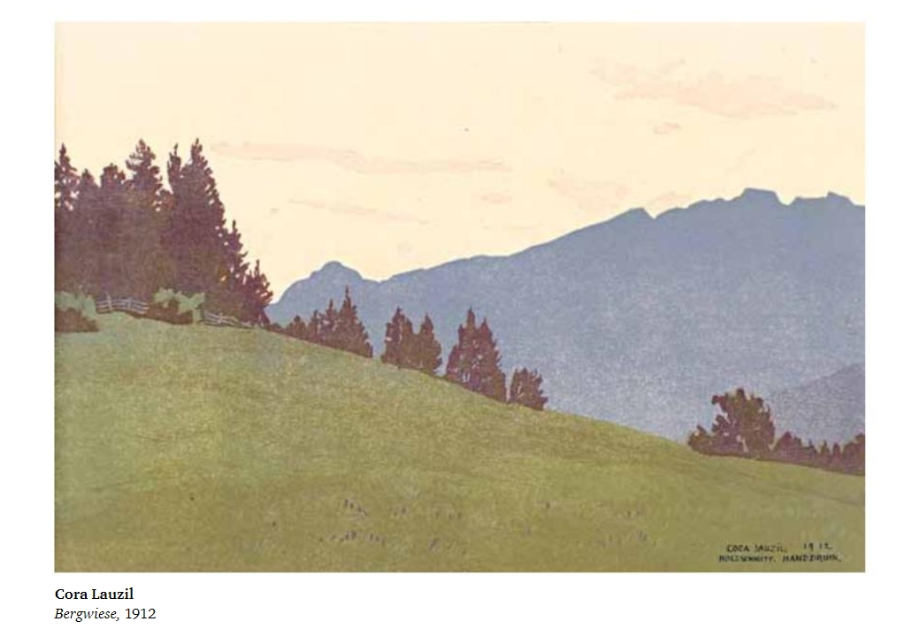 Lauzil-Cora-1912-Bergwiese-holz-kat1